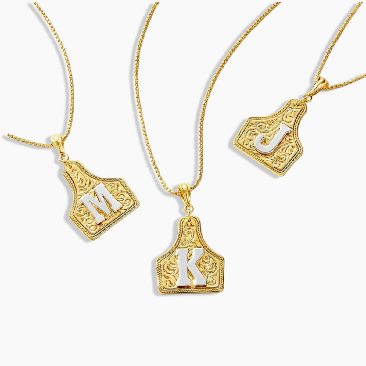 Minimal Initial Tag Necklace