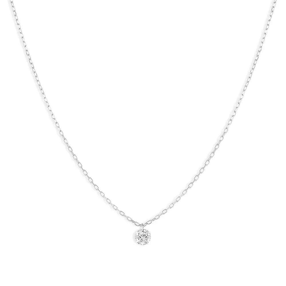 Dainty Zircon Heart Necklace