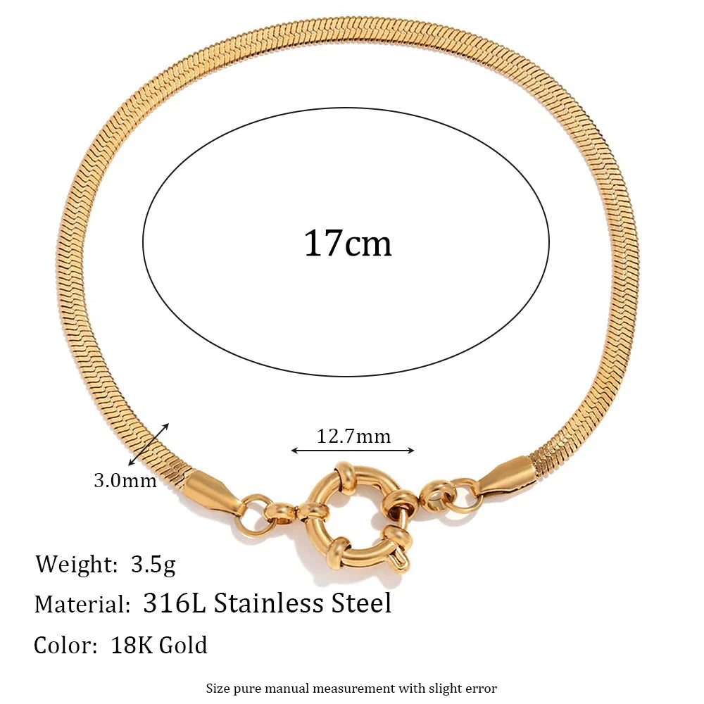 Paperclip Gold Chain Bracelet