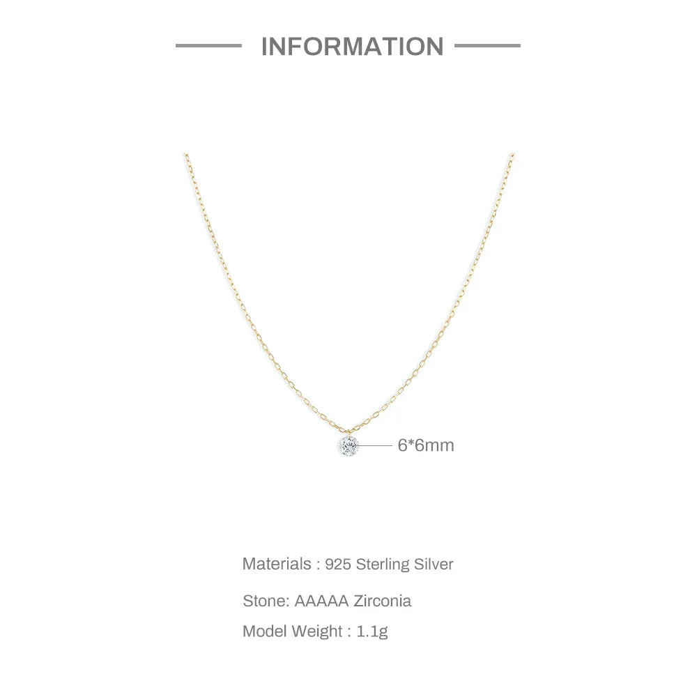 Dainty Zircon Heart Necklace