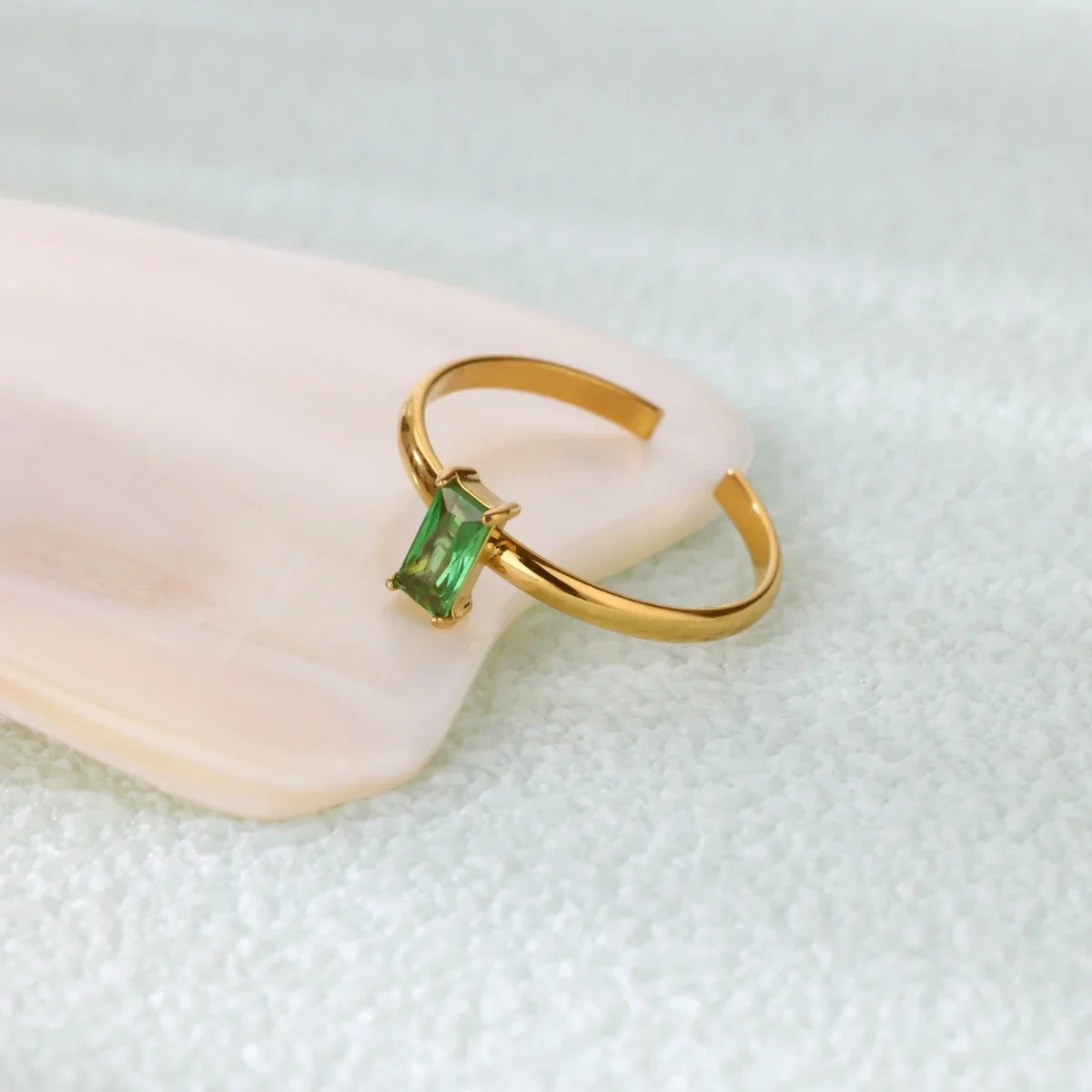 Minimal Gold Birthstone Ring